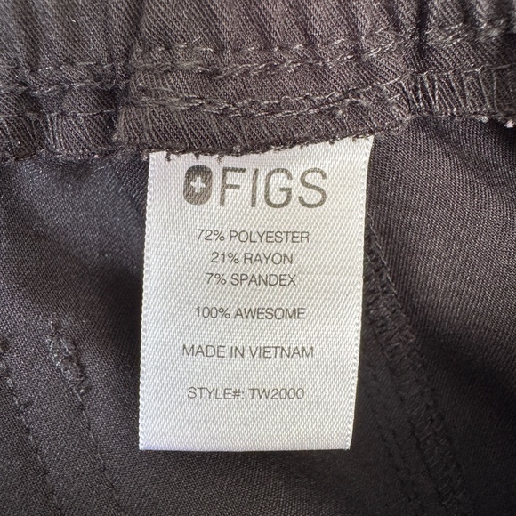 Figs Scrubs Pants Womens Technical Collection Sz Small Black Healthcare Medical - Picture 9 of 9